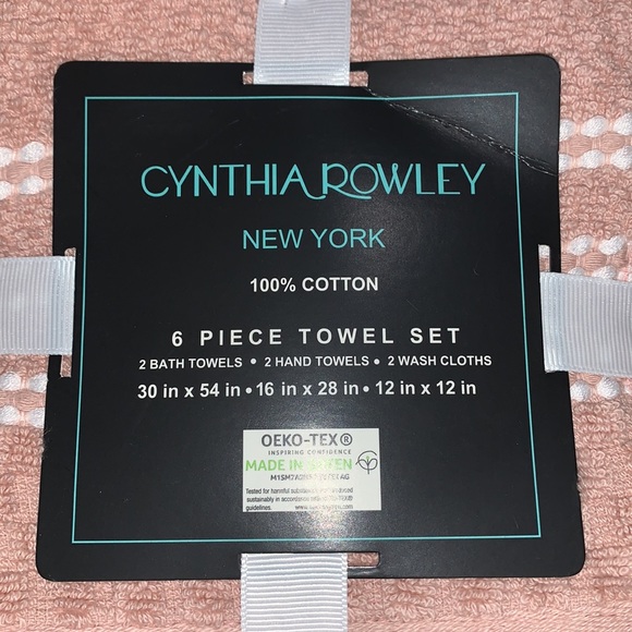 Cynthia Rowley Bath Cynthia Rowley 0 Cotton Towel Set 6piece Bath
